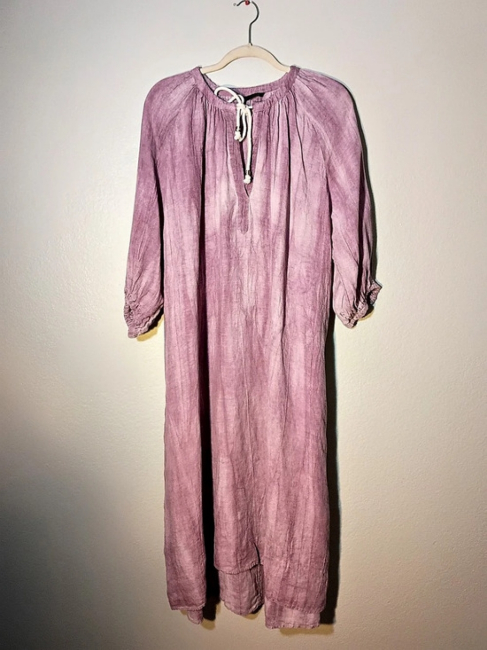 Zara Dress Lila 100%l Lino Size M - Picture 2 of 5